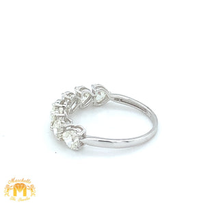 18k White Gold Heart Shaped Engagement Diamond Ring with a Halo (1ct Heart Shaped Solitaire Center Stone)