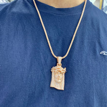 Load image into Gallery viewer, 14k Gold Solid Jesus Diamond Pendant (choose your color)