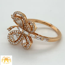 Load image into Gallery viewer, VVS/vs high clarity diamonds set in a 18K Rose Gold Butterfly Rings(VVS and VS Diamands)