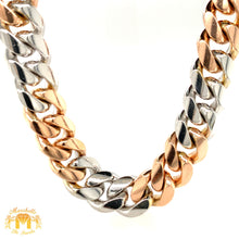 Load image into Gallery viewer, 14mm 14k Two-tone Solid Gold Miami Cuban Link Chain