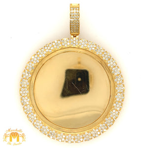 14k Gold Round Memory Diamond Pendant