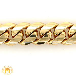 18.5mm 14k Yellow Gold Solid Miami Cuban Bracelet (VIP)