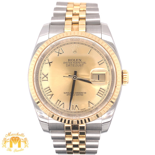 36mm Rolex Datejust Watch with Two-tone Jubilee Bracelet (hidden clasp)