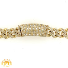 Load image into Gallery viewer, 4.43ct Diamond Solid Gold 9x8mm Miami Cuban Link Chain (banana-shaped clasp, pick gold color)