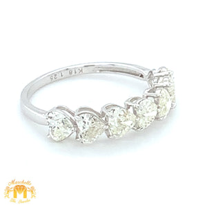 18k White Gold Heart Shaped Engagement Diamond Ring with a Halo (1ct Heart Shaped Solitaire Center Stone)