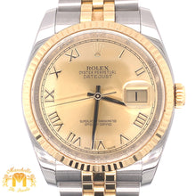 Load image into Gallery viewer, 36mm Rolex Datejust Watch with Two-tone Jubilee Bracelet (hidden clasp)