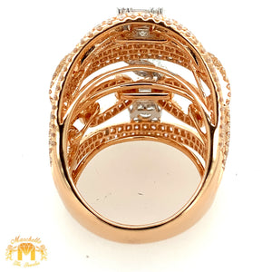 4.03ct Diamond 18k Rose Gold Fancy Ladies' ring (VVS diamonds)