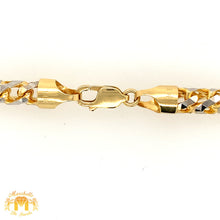 Load image into Gallery viewer, 6mm 14k Two-tone Gold Solid Prism-cut Franco Chain