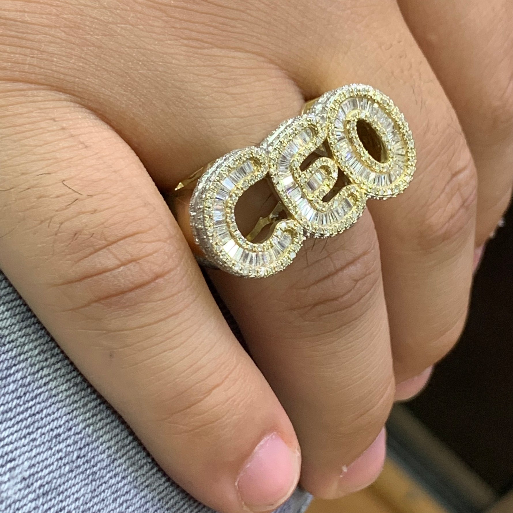 Ceo 7 Rings Gold 3D CEO Diamond Ring – Marchello The Jeweler