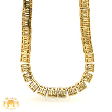Load image into Gallery viewer, Gold 5mm Strip Chain with round and baguette diamonds(VS/SI clarity)
