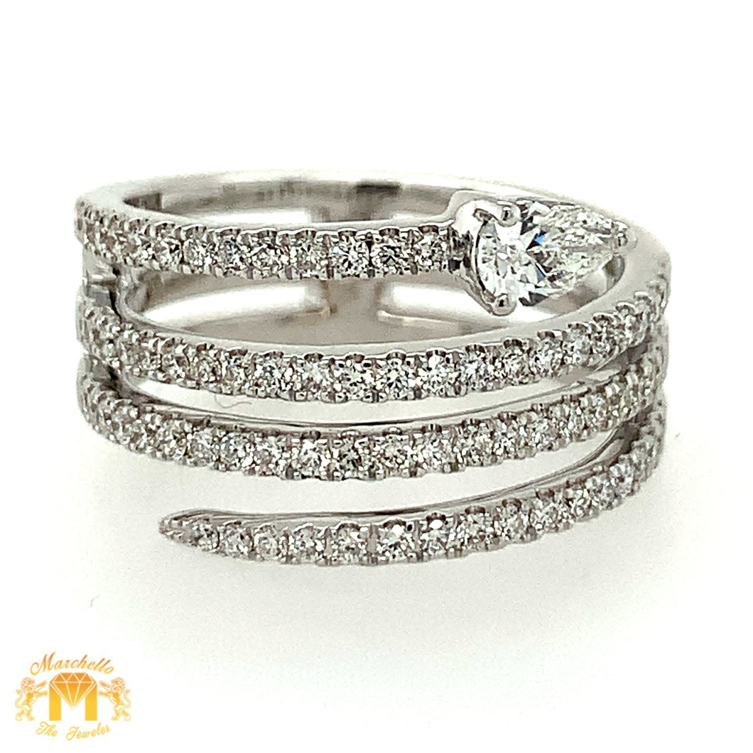 VVS/vs high clarity diamonds set in a 18k White Gold and VVS Diamond Snake Ring