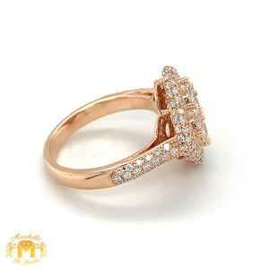VVS/vs high clarity diamonds set in a 18k Rose Gold Clover Shaped limited edition Ring(VVS and VS diamonds)