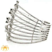 Load image into Gallery viewer, 8.15ct VVS Diamond 18k White Gold Ladies&#39; Cuff Bracelet
