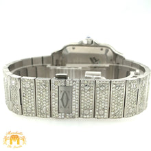 Load image into Gallery viewer, 40mm Cartier Santos Iced Out Diamond Watch (custom two-tone, iced out dial)