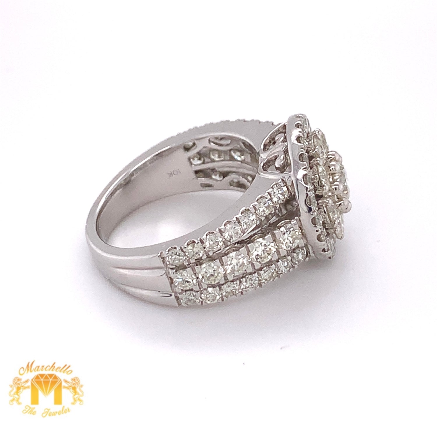 3ct Diamond and White Gold Ladies' Ring (flower top)