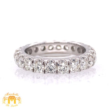 Load image into Gallery viewer, Large 2.24ct Round Diamond 18k Gold Ladies&#39; Stackable Eternity Band  (single row)