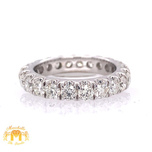 Large 2.24ct Round Diamond 18k Gold Ladies' Stackable Eternity Band  (single row)