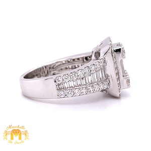18k White Gold XL Love Ring with Baguette Diamond (jumbo VVS baguettes)