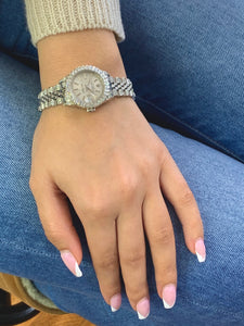 26mm Ladies’ Rolex Datejust Watch with Diamond Jubilee Bracelet (tuxedo dial)