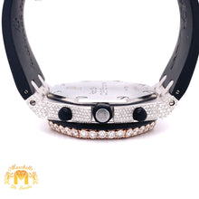 Load image into Gallery viewer, Iced Out Audemars Piguet  AP Diamond Watch and 1ct Diamond Earrings (42 mm, rubber band)