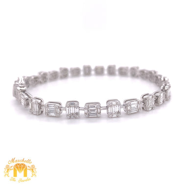 VVS/vs high clarity diamonds set in a 18k Gold Bracelet with Baguette & Round Diamond (VVS baguettes)
