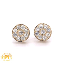 Load image into Gallery viewer, Diamonds and 14k Gold Cake Earrings
