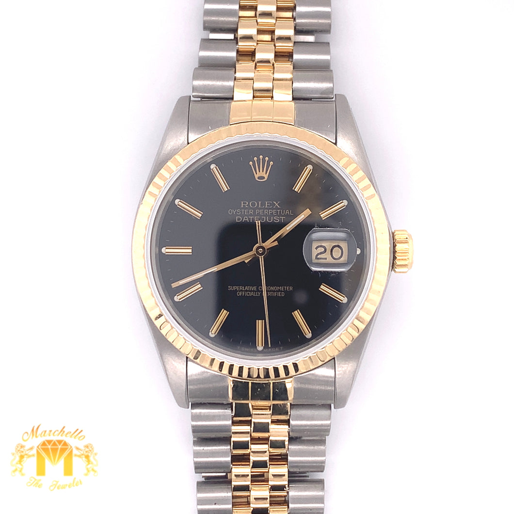 36mm Rolex Datejust Watch with Two-tone Jubilee Bracelet (36 mm, quick set)