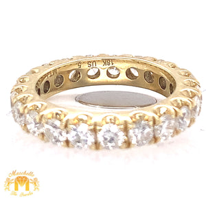 Large 2.24ct Round Diamond 18k Gold Ladies' Stackable Eternity Band  (single row)