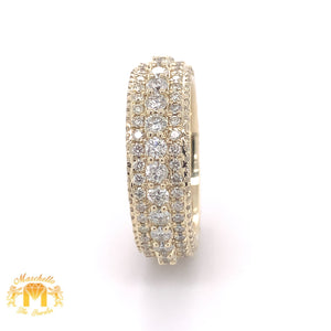 14k Gold Eternity Band with  Round Diamond  (Solid Ring)