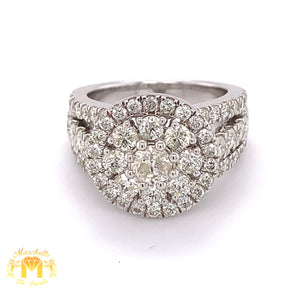 3ct Diamond and White Gold Ladies' Ring (flower top)
