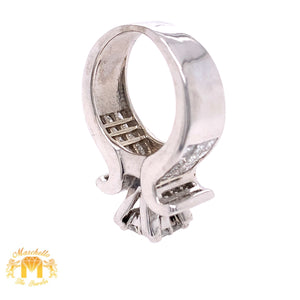 14k White Gold Ladies' Ring with Princesscut Diamond