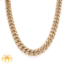 Load image into Gallery viewer, 14k Gold 8MM Miami Cuban Link Diamond Chain (prong setting, box lock)