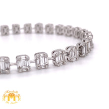 Load image into Gallery viewer, VVS/vs high clarity diamonds set in a 18k White Gold Ladies&#39; Bracelet with Baguette &amp; Round Diamond  (VVS-VS baguettes)