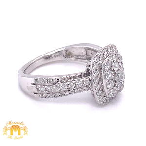 White Gold and Diamond Ladies' Ring (rectangular shape)