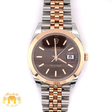 Load image into Gallery viewer, 41mm Rolex Datejust 2 Watch with Two-tone Rose Gold Jubilee Band (smooth bezel)