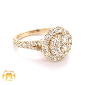 14k Gold Ladies' Diamond Round Ring (split shank)
