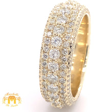 Load image into Gallery viewer, 14k Gold Eternity Band with  Round Diamond  (Solid Ring)