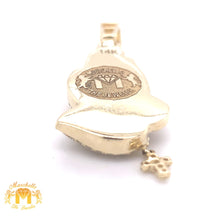 Load image into Gallery viewer, Round Diamond 14k Gold Praying Hands Pendant and Gold Chain Set