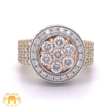 Load image into Gallery viewer, 4.11ct Diamond and 14k Gold Cake Ring (tri-color)