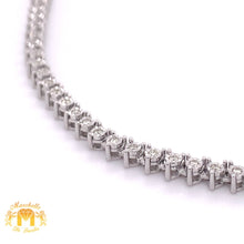 Load image into Gallery viewer, 14k Gold Tennis Chain with Round Diamond (martini setting, 1 pointers)