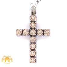 Load image into Gallery viewer, 14k Gold High-rise Cross Diamond Pendant (Solid Back)