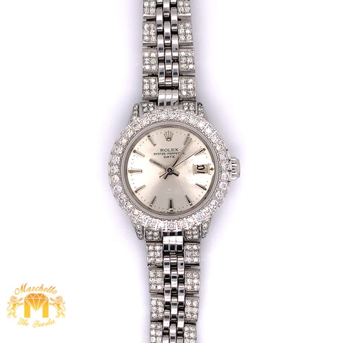 26mm Ladies’ Rolex Date Watch with Diamond Jubilee Bracelet (gray dial)