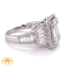 Load image into Gallery viewer, 18k White Gold XL Love Ring with  Baguette and Round diamonds (jumbo VVS baguettes)