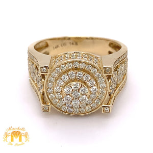 14k Gold Monster #6 Ring with Round Diamond
