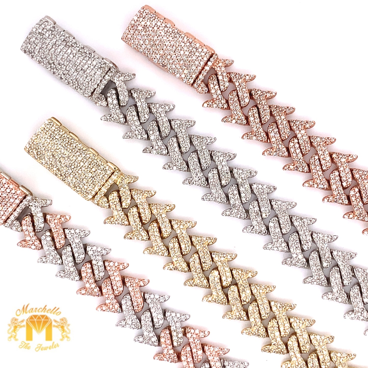 Gold and Diamond Thorn Bracelet with Round Diamond (9.7mm, box clasp)