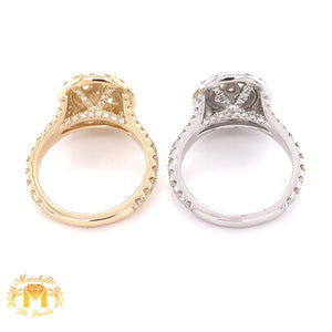 14k Gold Ladies' Diamond Round Ring (split shank)