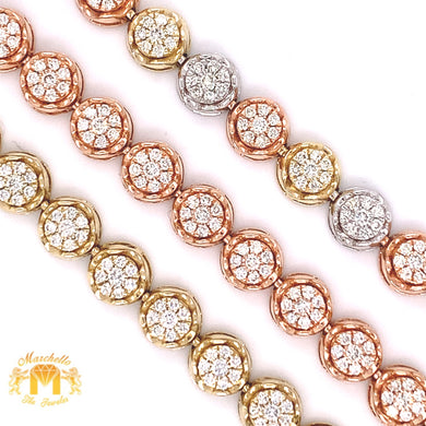 14k Gold 7MM Tennis Bracelet with  Round Diamond