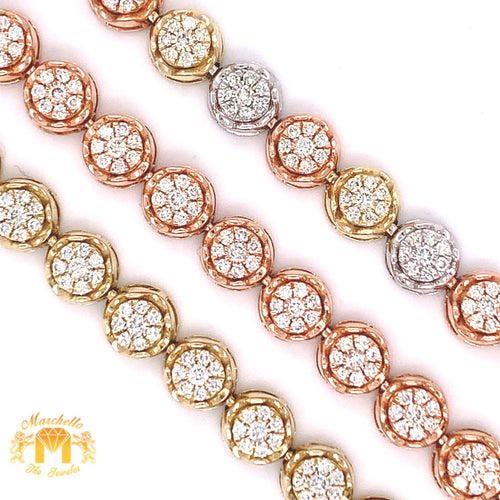 14k Gold 7MM Tennis Bracelet with  Round Diamond
