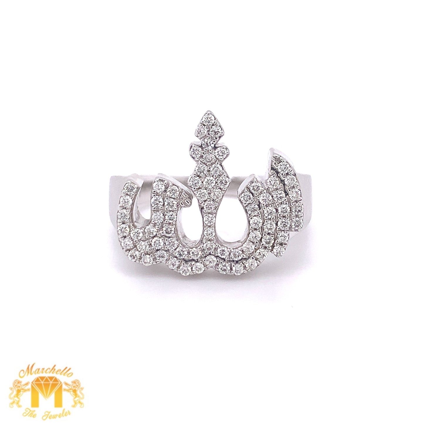 14k Gold and Diamond Allah Ring