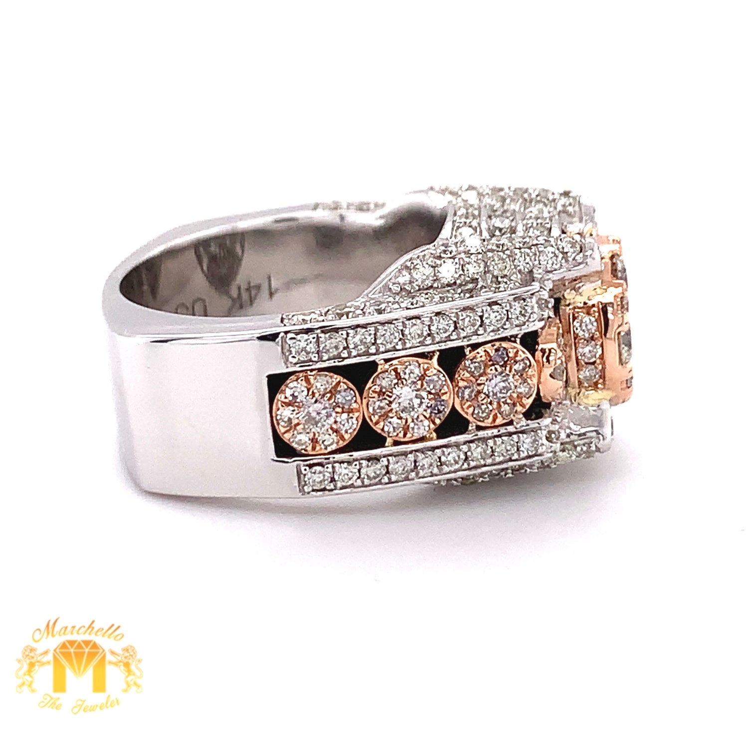 3.8ct Diamond and 14k Gold Monster Ring